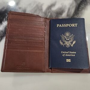 Brooks Brothers leather passport holder